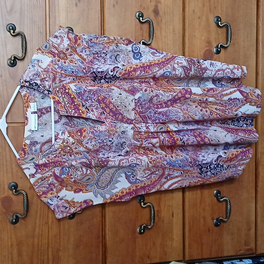 Liz Claiborne Paisley Print Blouse Size:L